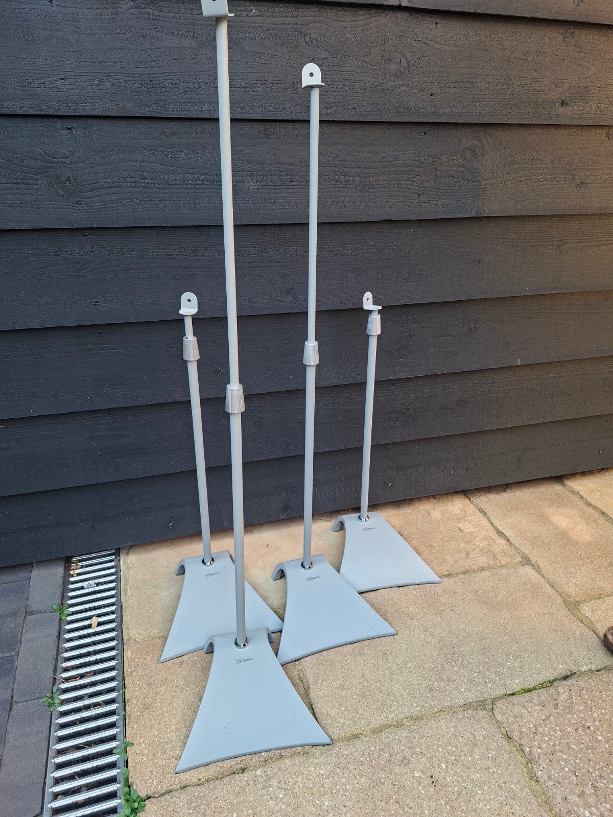 Vogel's VLS615 SILVER Speakerstandaarden (4 stuks), Overige merken, Gebruikt, Inclusief standaarden, Overige typen