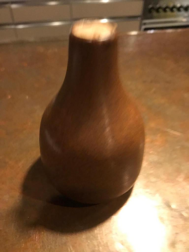 Vintage jaren 70 keramiek olieflesje bruin glazuur, Ophalen of Verzenden