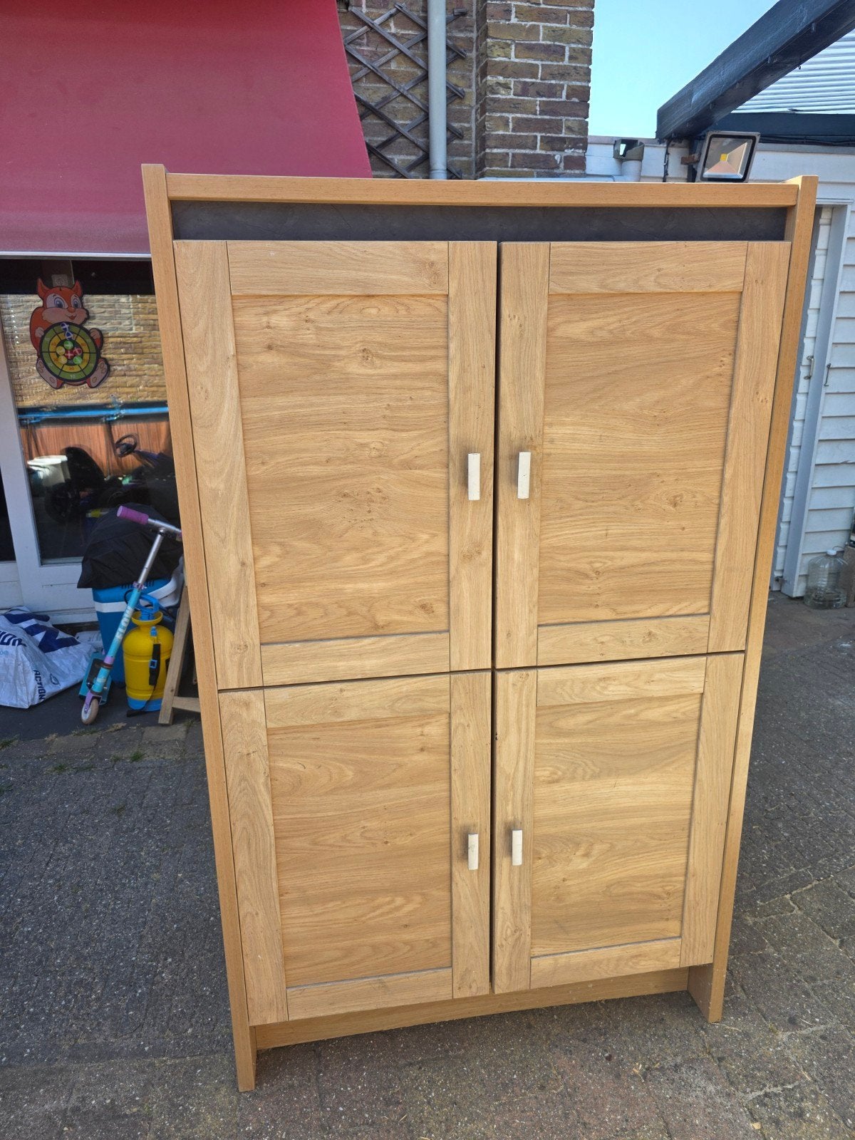 Houten kast, Huis en Inrichting, Ophalen, Gebruikt, 70 tot 120 cm, 120 tot 170 cm