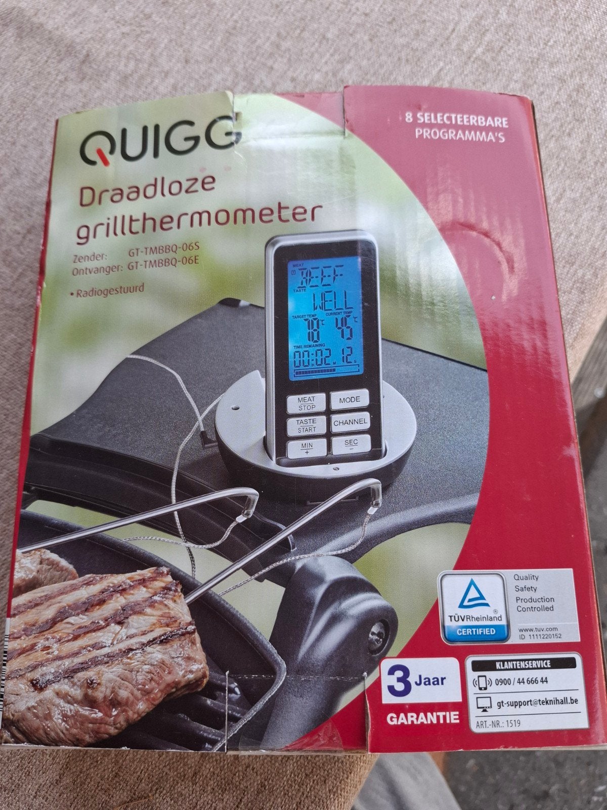 Nieuwe draadloze grillthermometer - Quigg, Overige typen, Ophalen of Verzenden, Nieuw, Overige merken