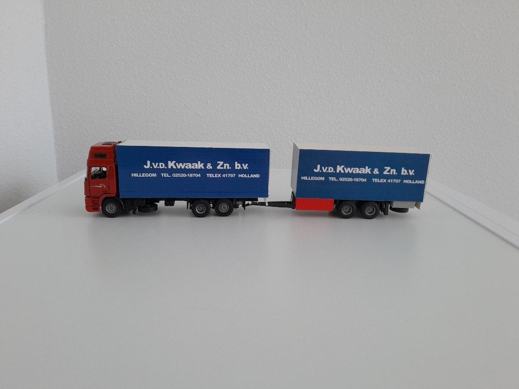 Daf Topsleeper J.v.d.Kwaak & Zn b.v. motorwagen/wipkar ., Hobby en Vrije tijd, Modelauto's | 1:50, Verzenden, Nieuw, Bus of Vrachtwagen