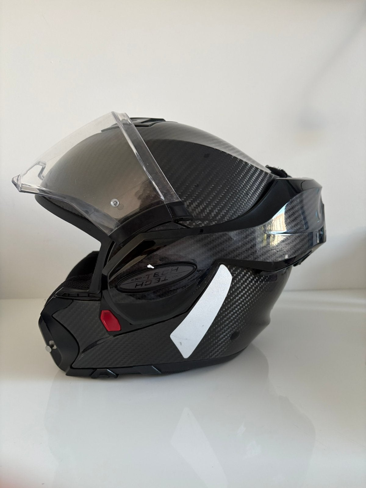 Scorpion Exo-Tech Evo Carbon Glossy, Ophalen of Verzenden, M, Systeemhelm