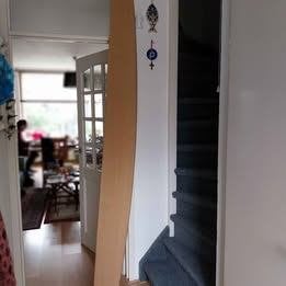 Overzet vensterbank MDF 250 L, Ophalen, Kunststof, Gebruikt, Vensterbanken