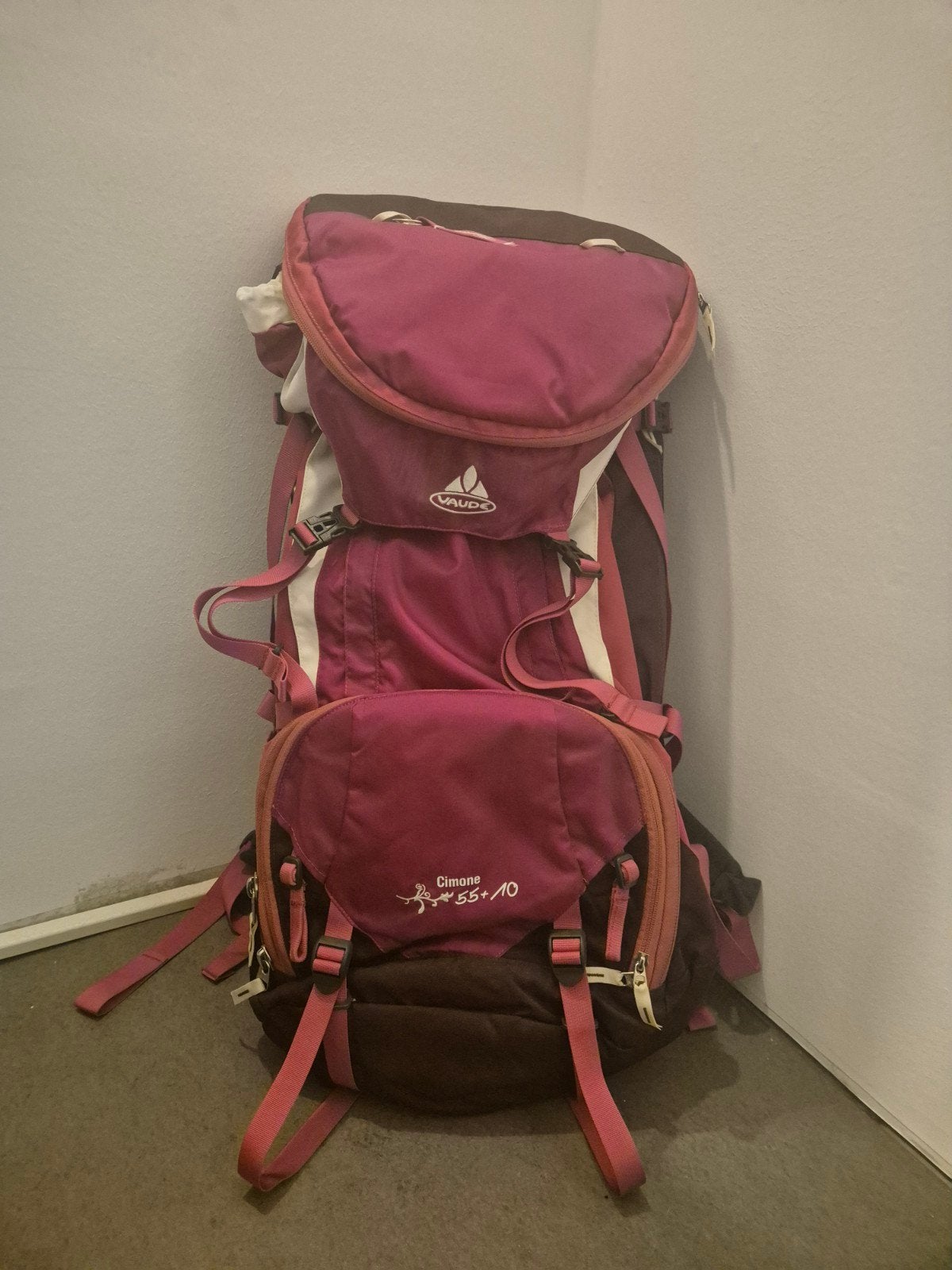Vaude Cimone 55+10 Trekking Rugzak - Zo goed als nieuw, Overige merken, 25 tot 40 cm, Ophalen of Verzenden, Zo goed als nieuw