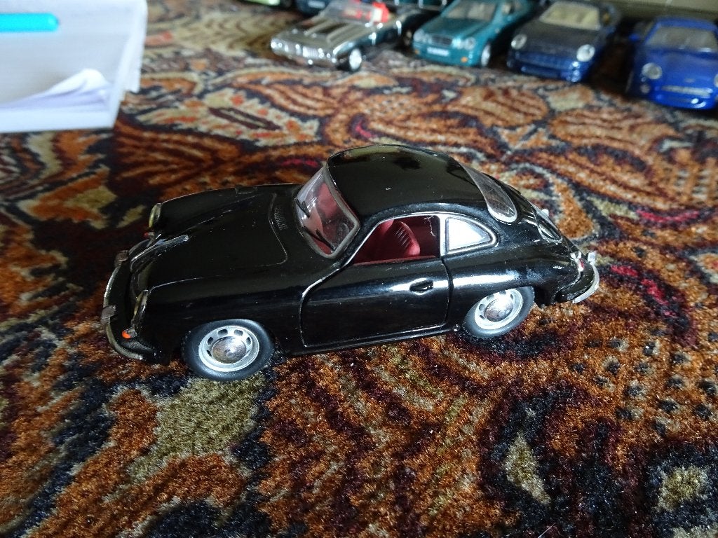 MOOI PORSCHE  356  COUPE  1;43 ZWART, Ophalen of Verzenden, Zo goed als nieuw, Auto, Overige merken