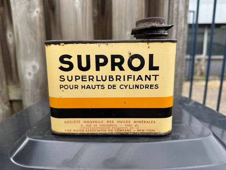 Vintage Suprol Olieblik - Decoratief Verzamelobject, Antiek en Kunst, Ophalen