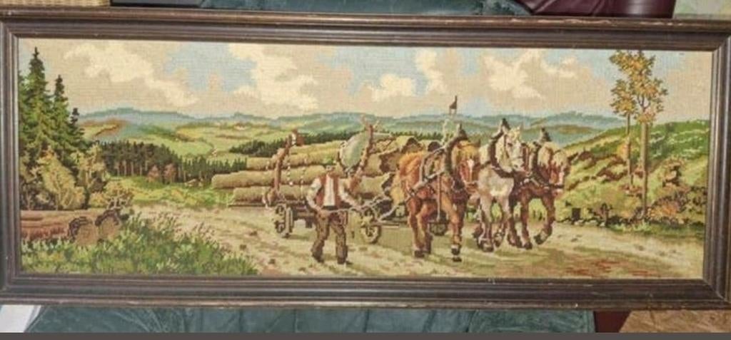 Gobelin werk van 3 paarden, Ophalen