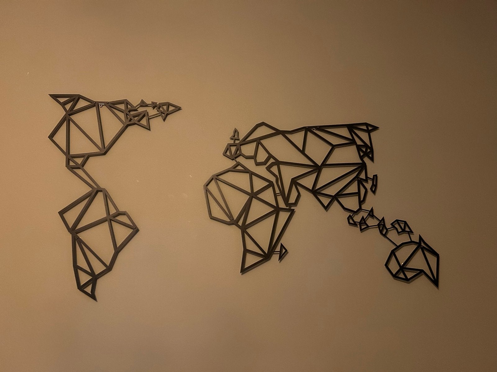 Metalen Wereldkaart Wanddecoratie - Modern & Stijlvol, Ophalen, Zo goed als nieuw, Clearstamp