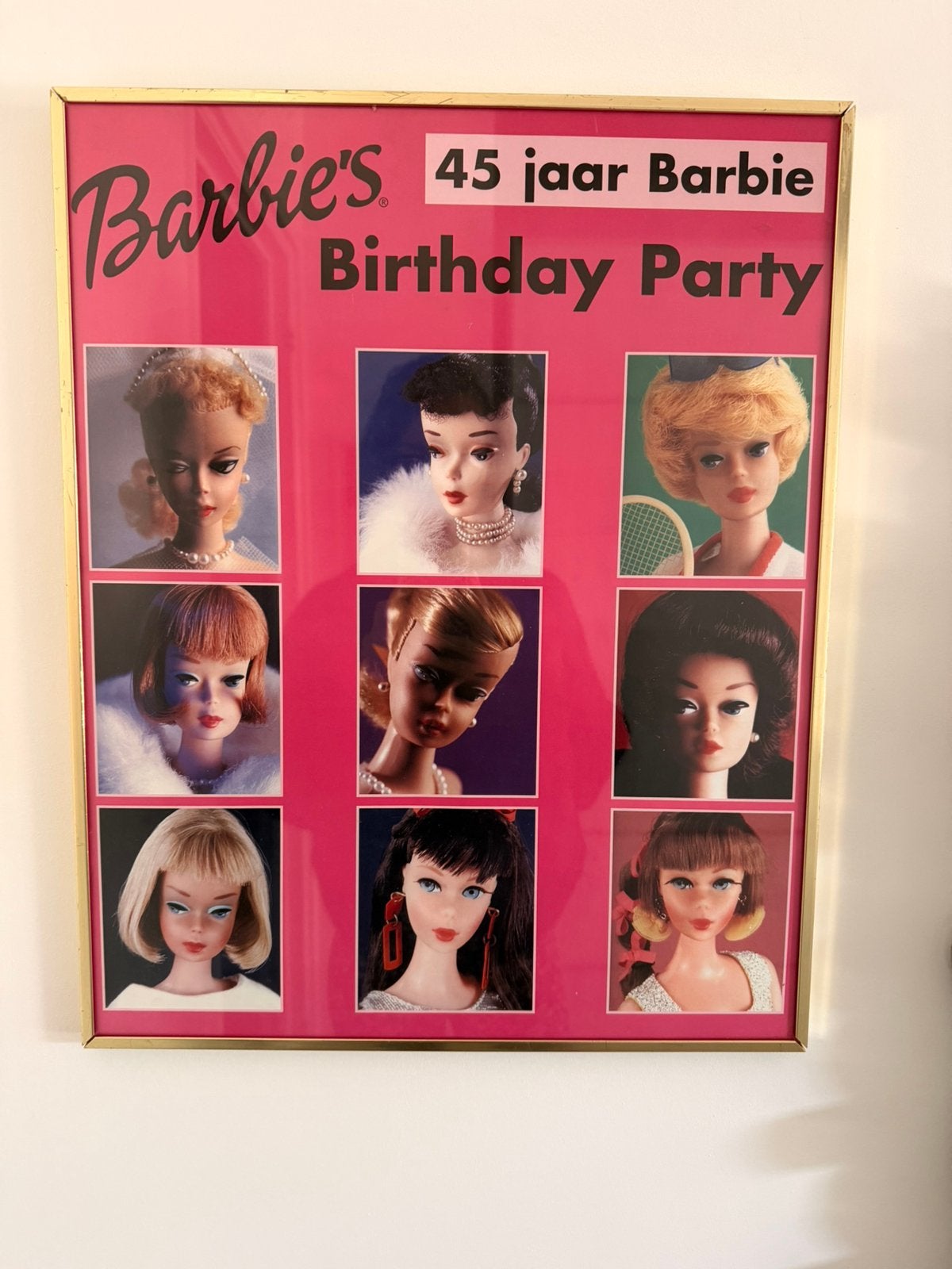 Barbie 45 jaar - birthday party, Verzamelen, Ophalen of Verzenden, Zo goed als nieuw, Rechthoekig Staand, Overige onderwerpen