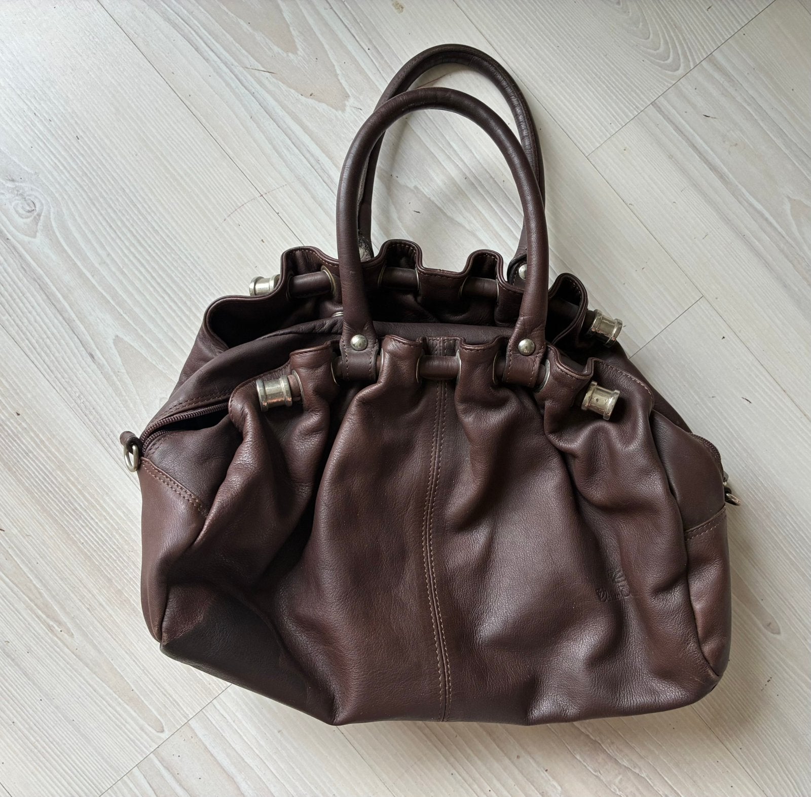 Leren tas van Walter Valentino, Sieraden, Tassen en Uiterlijk, Tassen | Damestassen, Ophalen of Verzenden, Zo goed als nieuw, Zwart