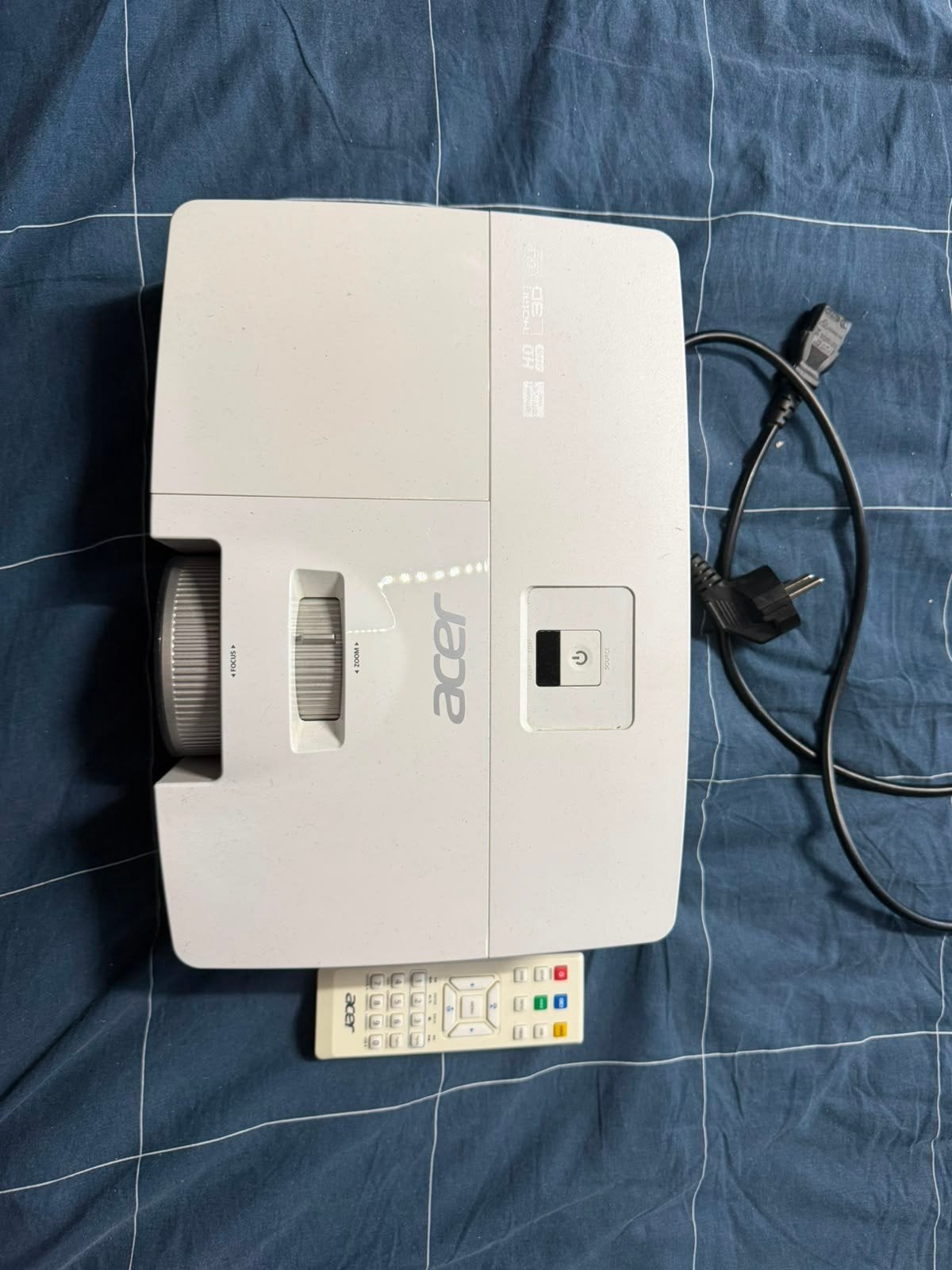 Acer Projector met afstandsbediening, Audio, Tv en Foto, Beamers, Ophalen of Verzenden, Overige resoluties, Acer, Gebruikt