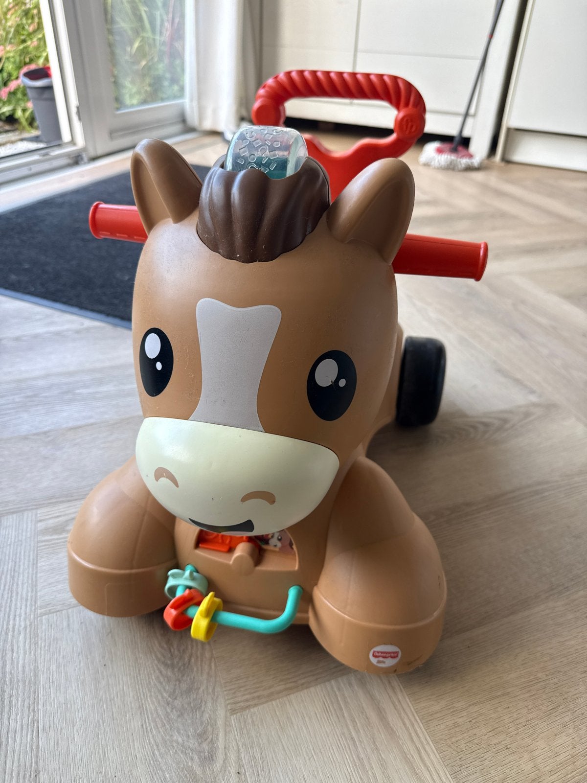 Fisher-Price 3-in-1 Paardje Loopwagen en Rijspeelgoed, Ophalen, Gebruikt, Duw- of Trekspeelgoed