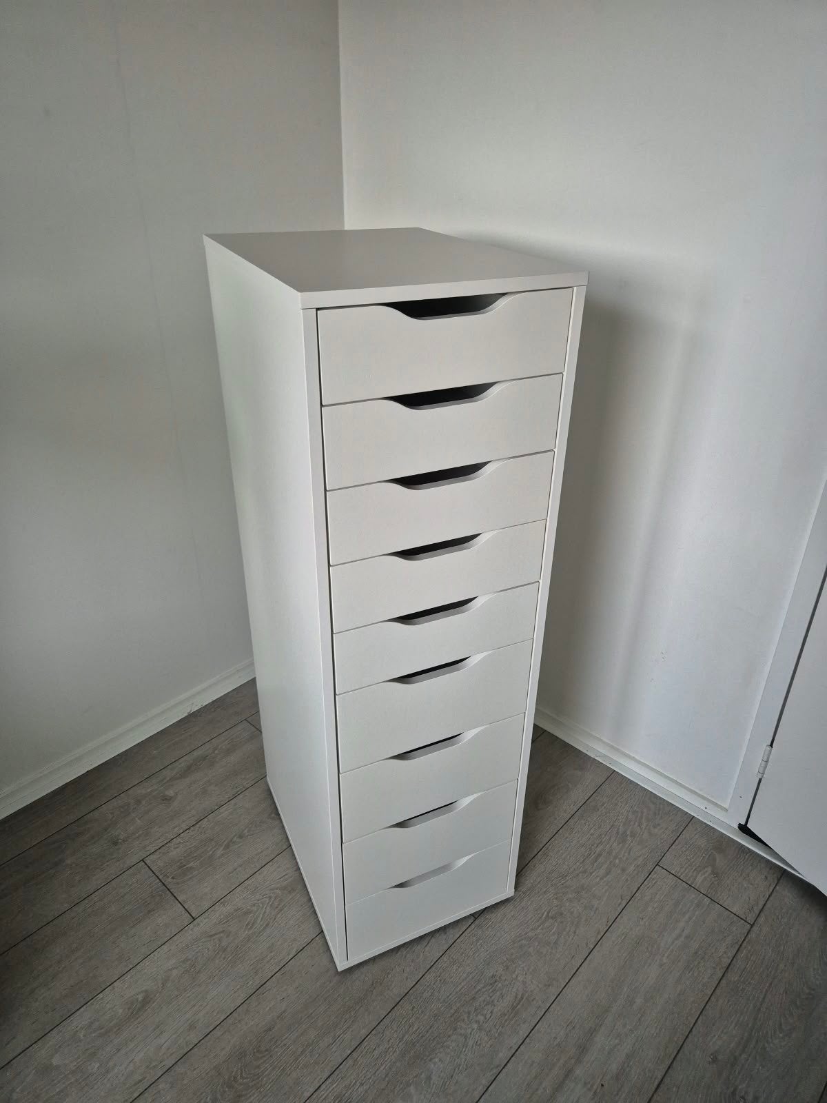 IKEA ALEX wit ladeblok kast met 9 lades, Ophalen, Minder dan 50 cm, 5 laden of meer, 100 tot 150 cm