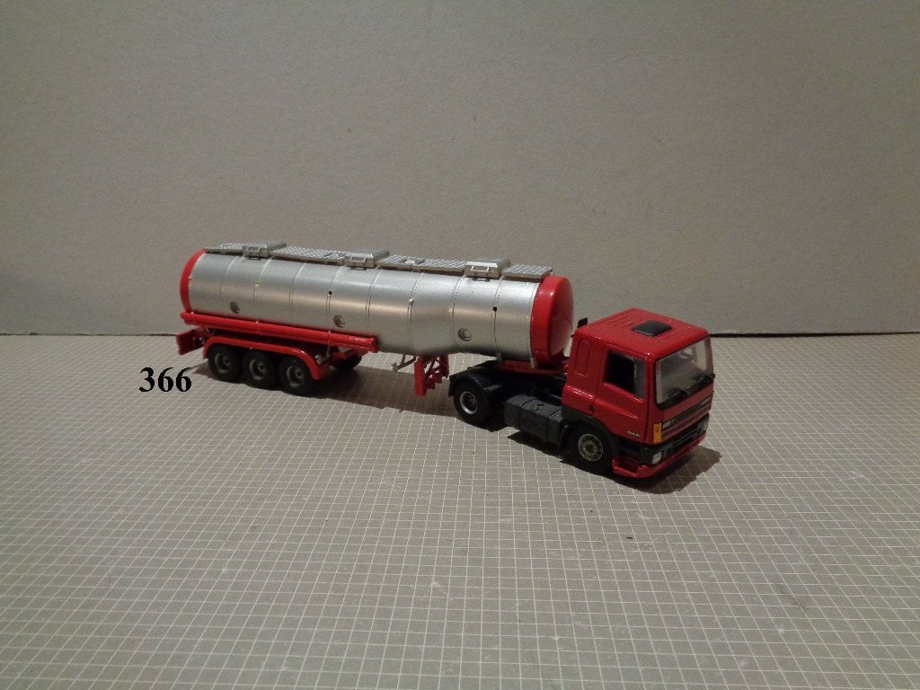 tekno daf 85 met tank trailer bespeeld, Hobby en Vrije tijd, Ophalen of Verzenden, Gebruikt, Bus of Vrachtwagen, Wsi