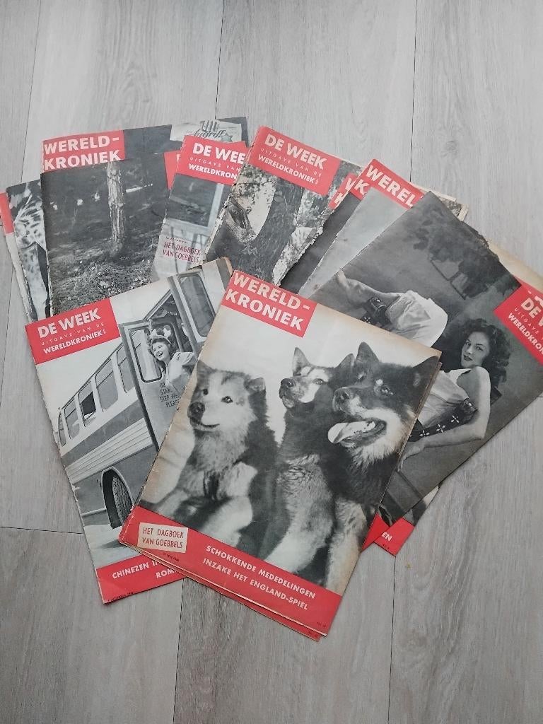 13 tijdschriften Wereldkroniek uit 1947 en 1948, Ophalen of Verzenden, 1940 tot 1960, Nederland, Tijdschrift