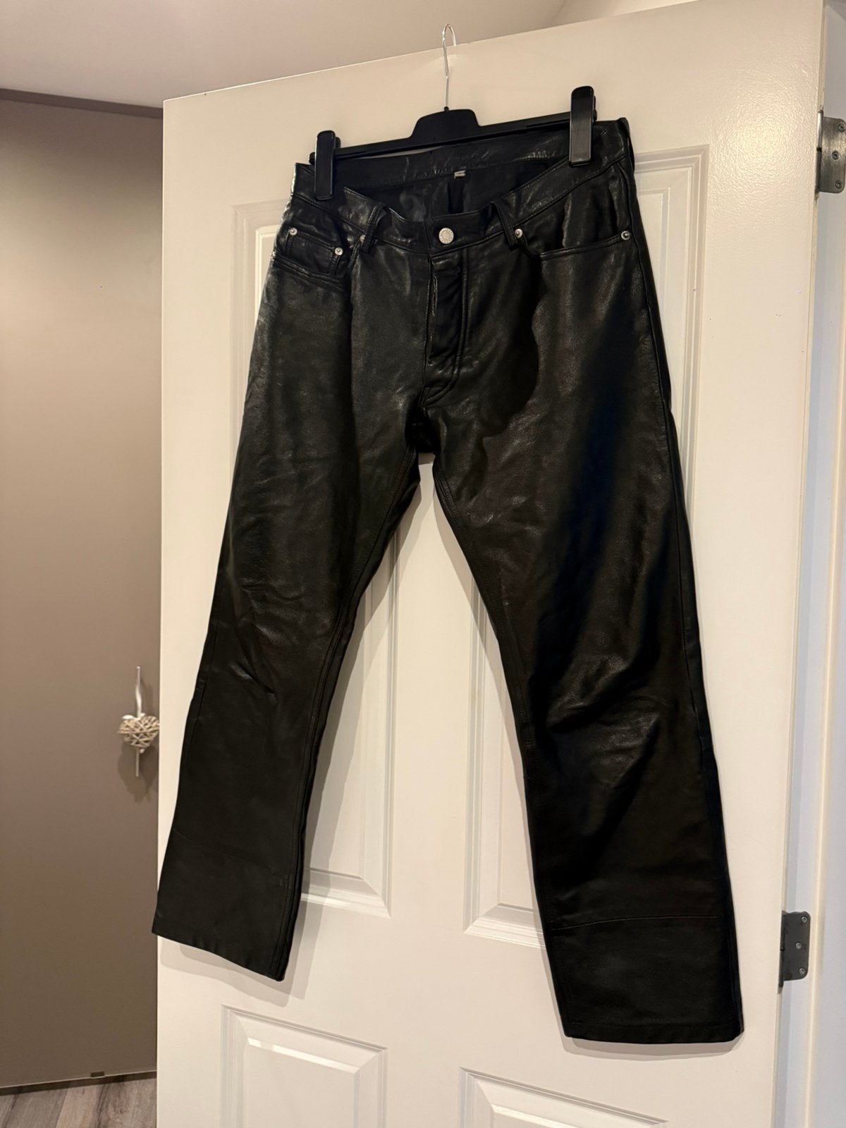 Helmut lang vintage lederen broek, Ophalen of Verzenden, Gedragen, Zwart
