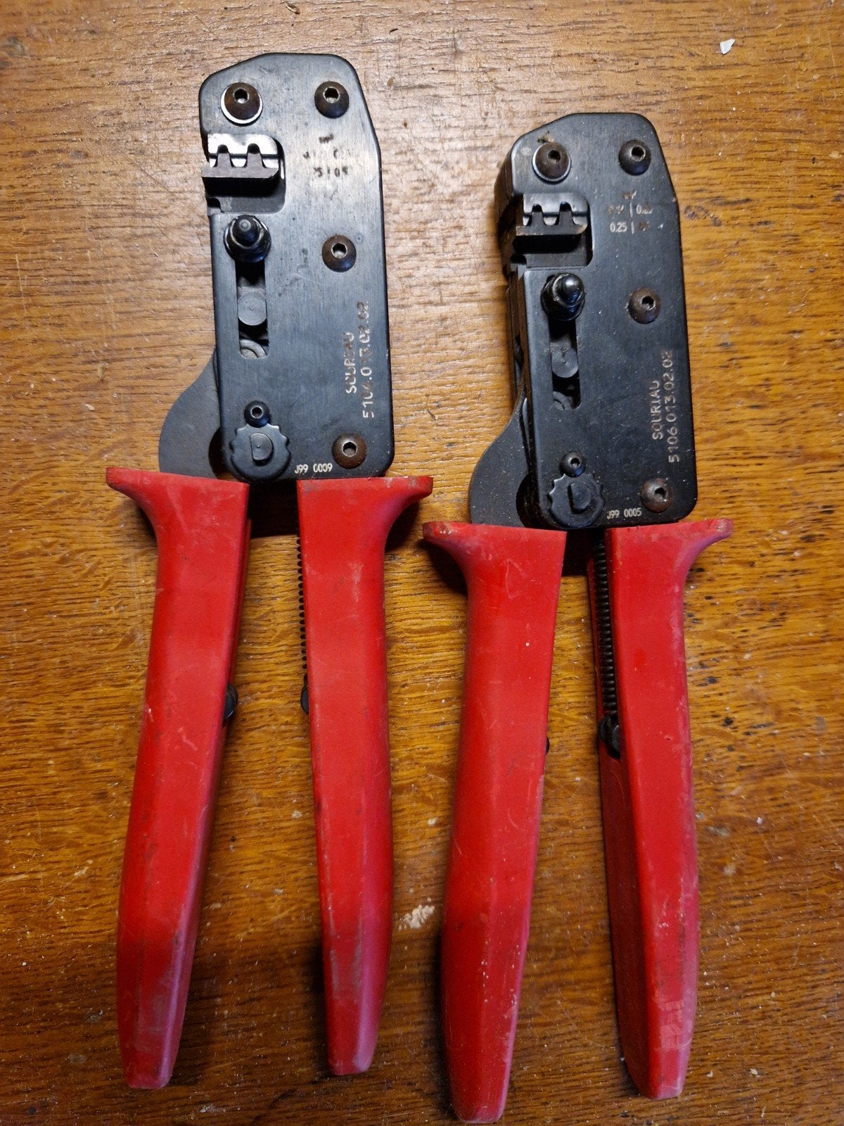 Souriau krimptangen - 2 stuks, Ophalen of Verzenden, Gebruikt, Tang, Overige merken