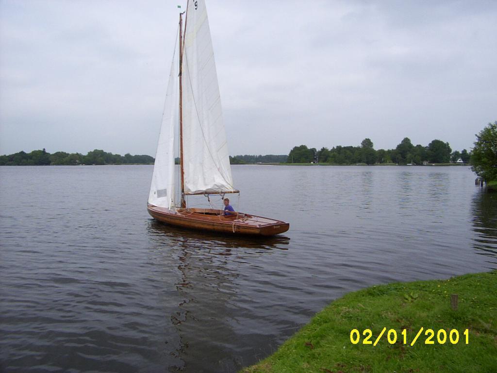 Project boot uit 1924 inclusief mast giek en meerdere zeilrn, Ophalen of Verzenden, Gebruikt