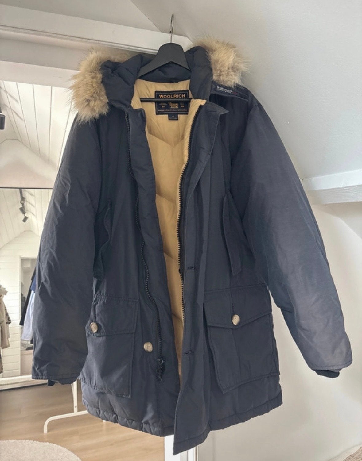 Woolrich jas heren, Kleding | Heren, Ophalen of Verzenden, Zo goed als nieuw, Maat 48/50 (M), Blauw