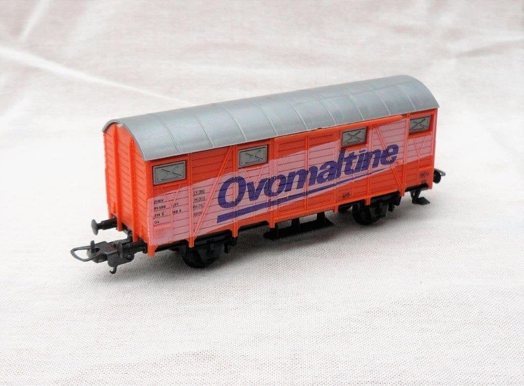 Lima Italy Gesloten goederenwagon ovomaltine., Gebruikt, Gelijkstroom, Wagon, Ophalen of Verzenden