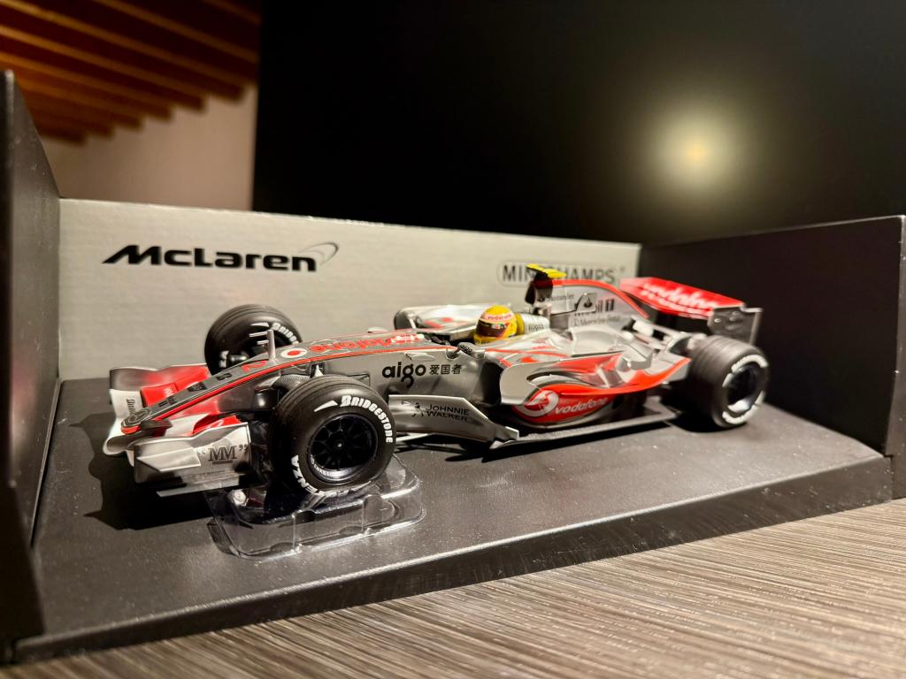 Minichamps McLaren MP4-22 Lewis Hamilton 2007 1:18, Hobby en Vrije tijd, Modelauto's | 1:18, Zo goed als nieuw, Auto, MiniChamps