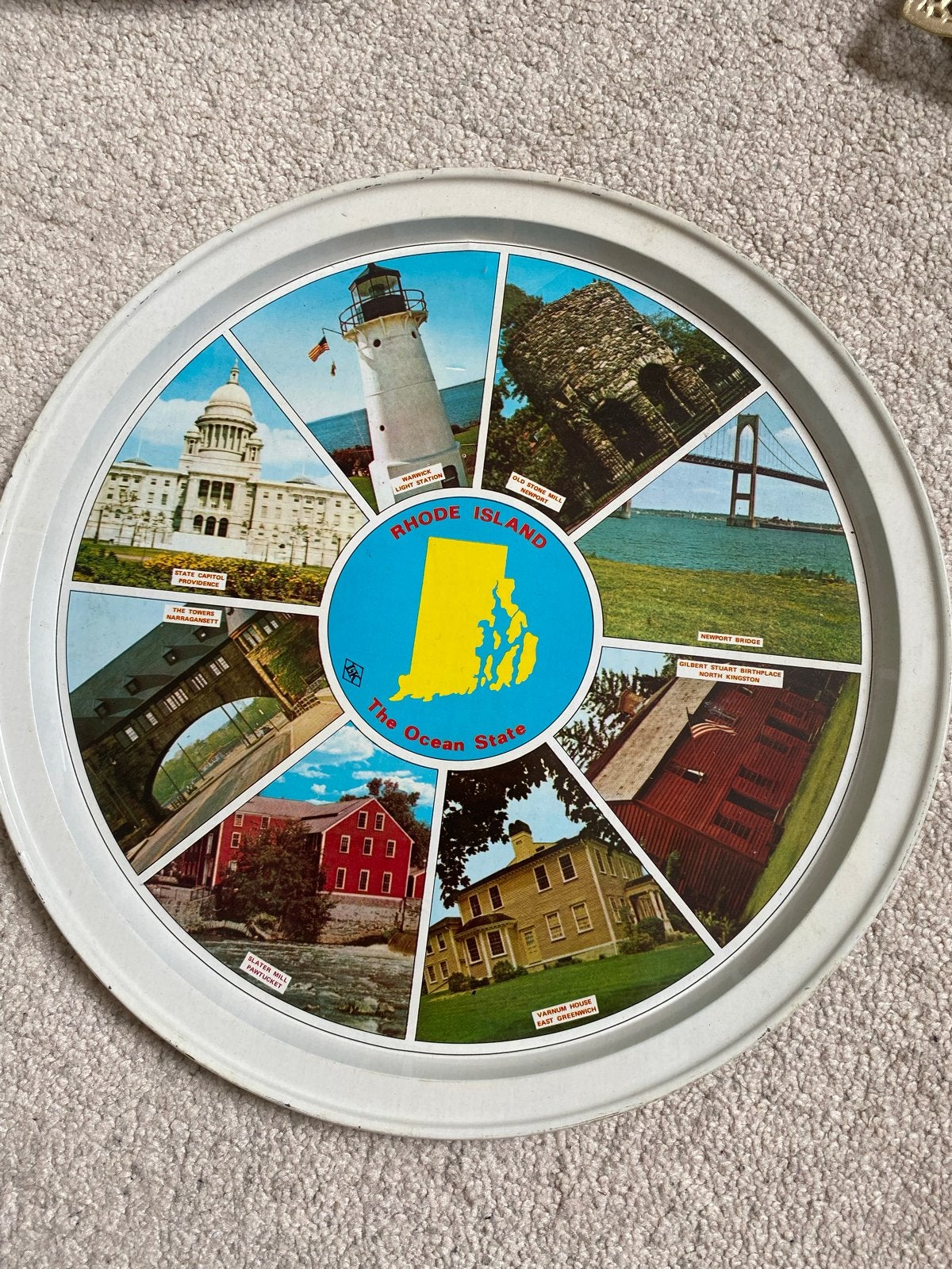 Vintage Blik Rhode Island Dienblad - The Ocean State, Ophalen of Verzenden, Gebruikt, Overige, Overige merken