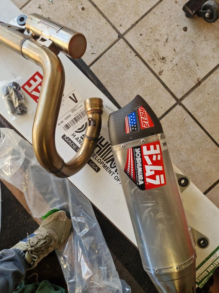 Yoshimura RS12 uitlaat en 240mm achterremset KTM 450SXF, Ophalen of Verzenden, Gebruikt