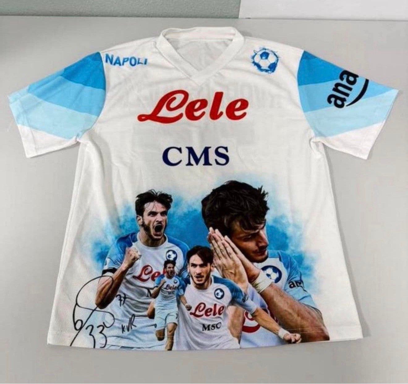 SSC Napoli Face Game shirt 2022/2023  Khvicha Kvaratskhelia, Buitenlandse clubs, P, P, Nieuw