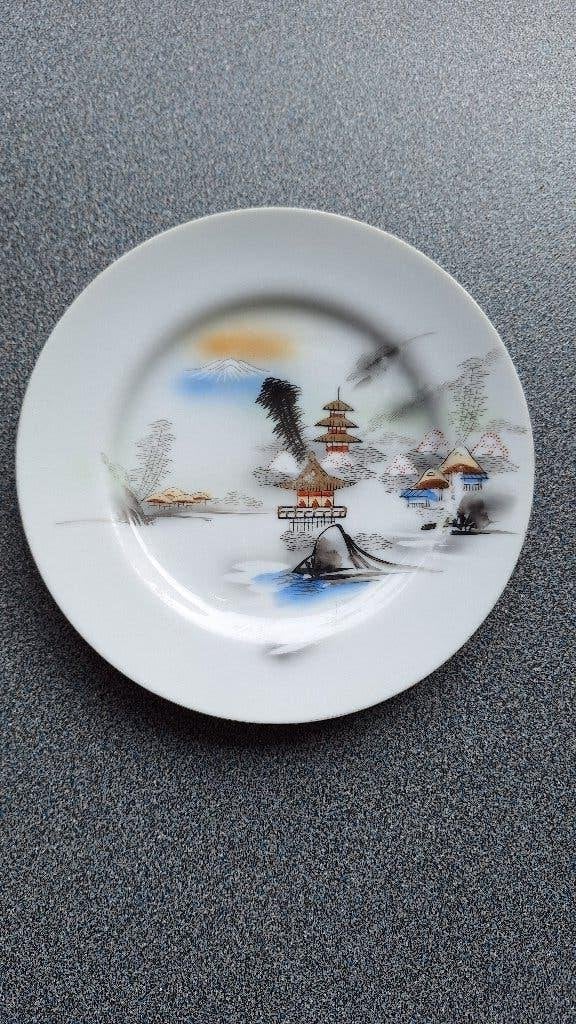 Hayashi fine China Kutani, Ophalen, Zo goed als nieuw, Porselein, Kop en/of schotel