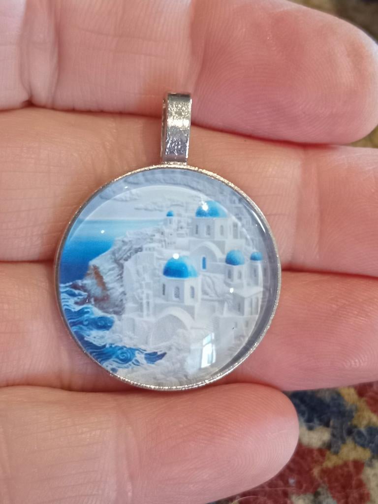 Griekenland Santorini hanger, Overige voorstellingen, Nieuw, Ophalen of Verzenden, Glas of Kristal