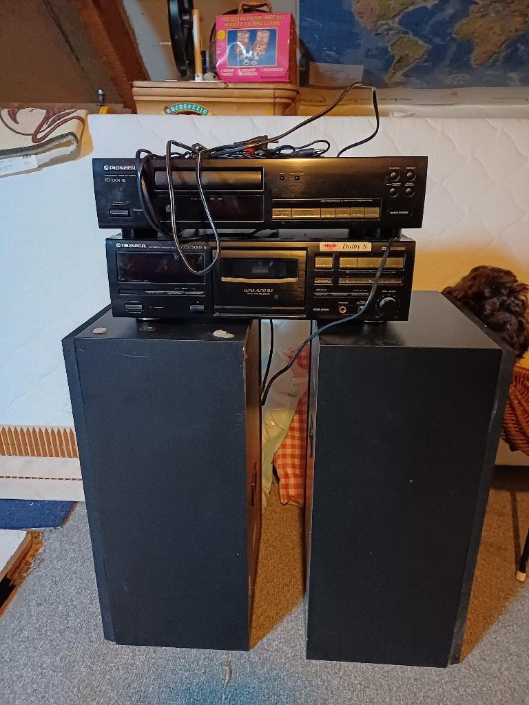 Pioneer boxen 2 x 60 Watt, Ophalen, Gebruikt, 60 tot 120 watt, Overige merken