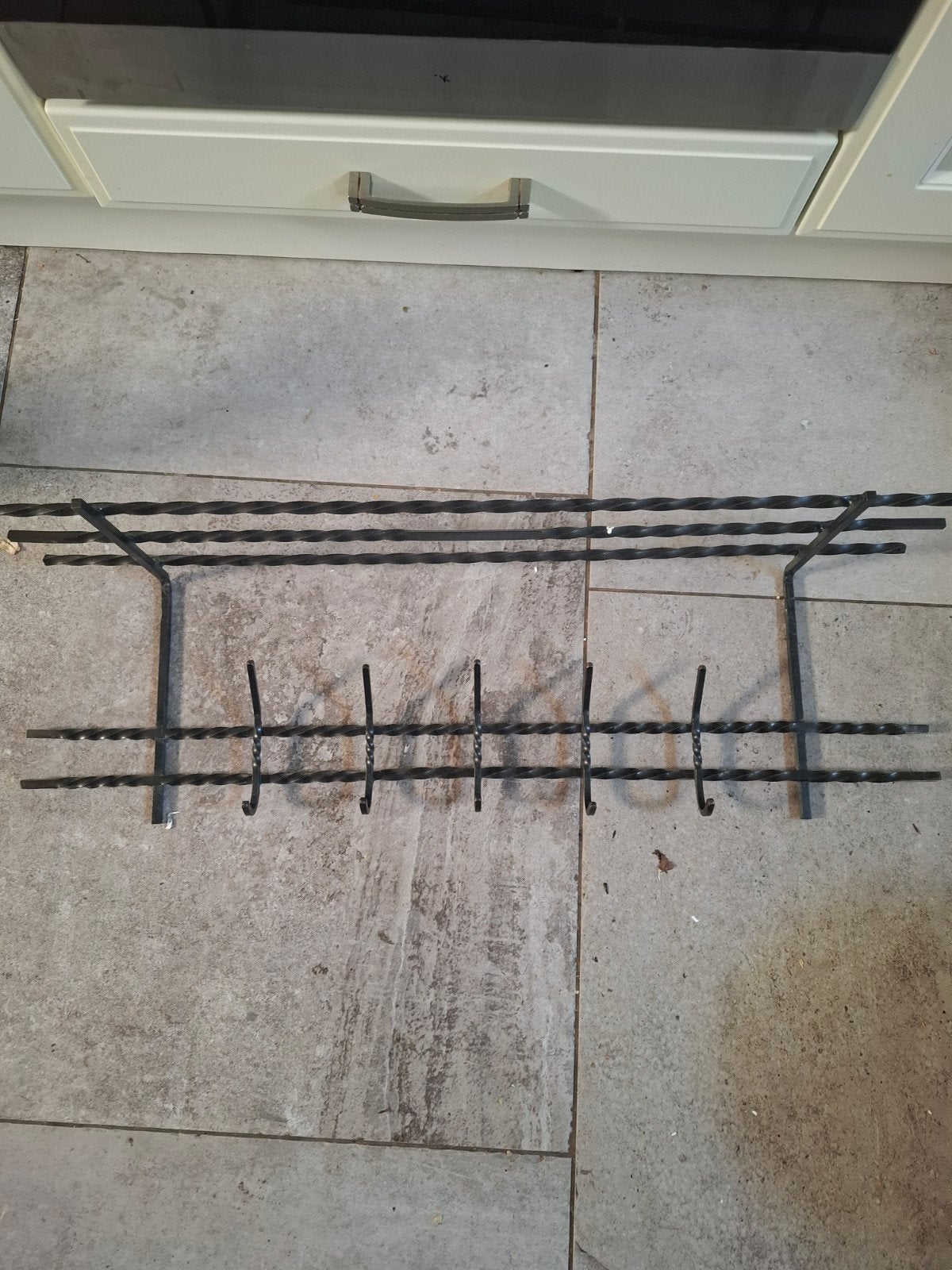 ijzeren kapstok 80 cm breed, Ophalen of Verzenden, Metaal, Wandkapstok, Minder dan 100 cm