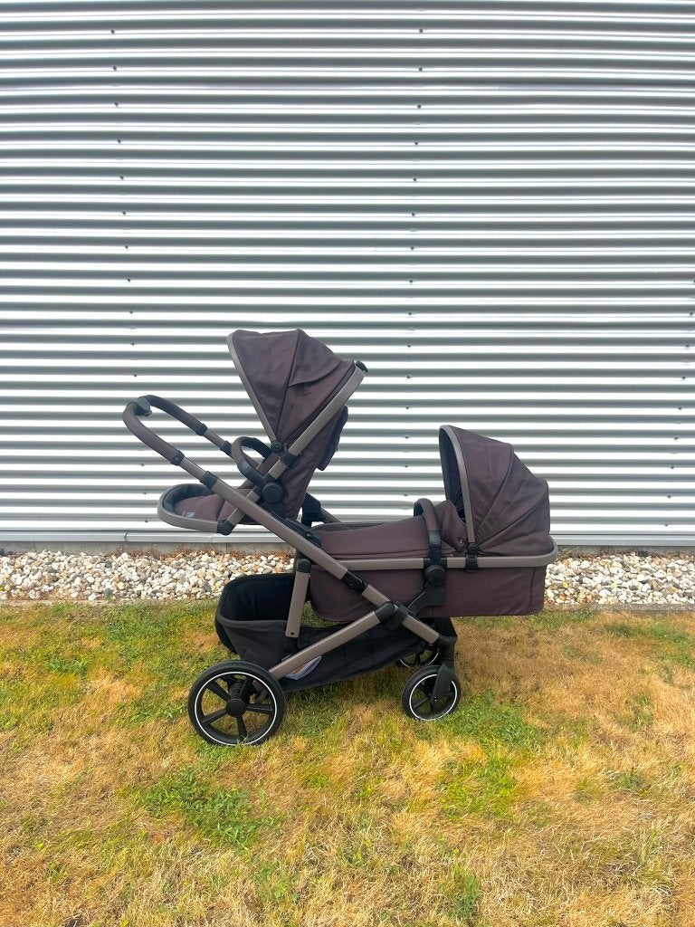 DERYAN EVY Chocolate 2 Duo Kinderwagen – Voor 2 Kinderen