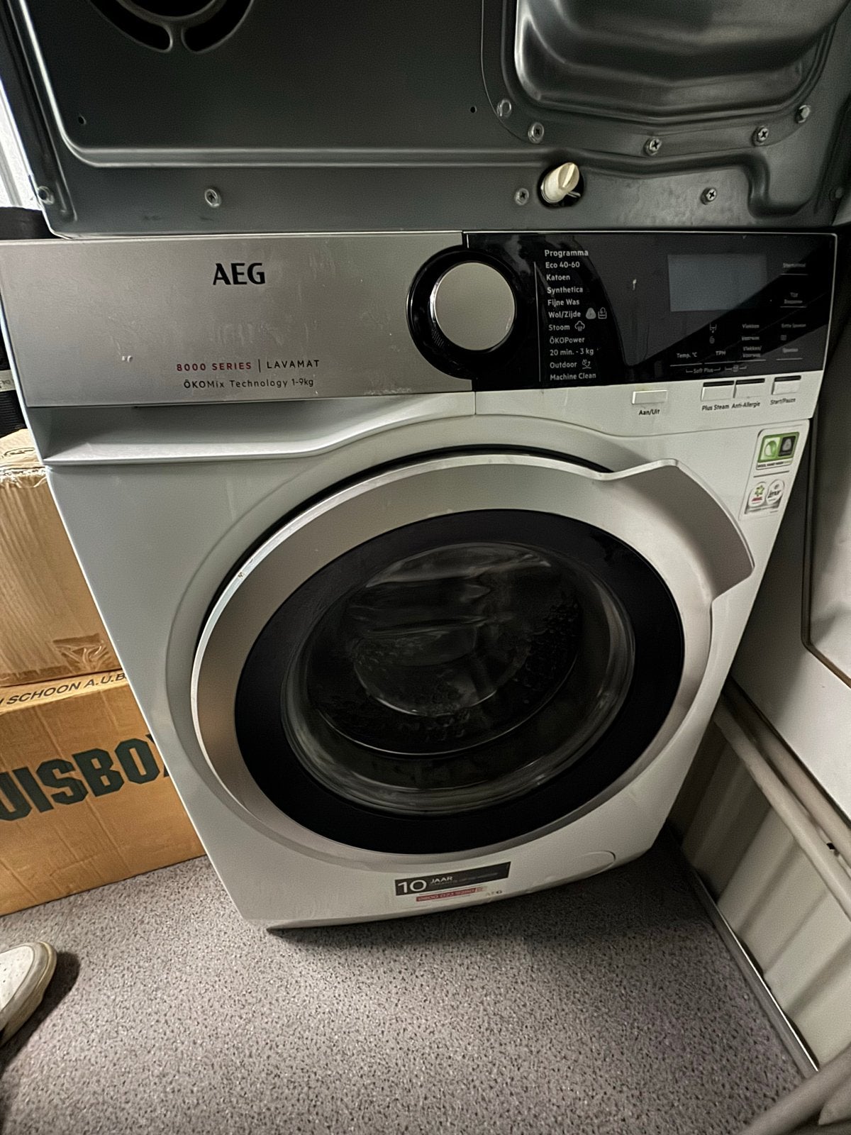 AEG Wasmachine L8FEOKOMIX 8000 Serie ÖKOMix 9kg, Ophalen, 8 tot 10 kg, 85 tot 90 cm, 1600 toeren of meer