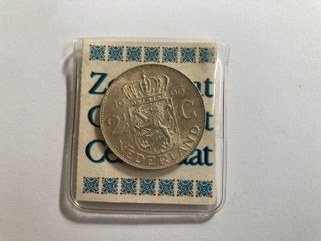 Zilveren Juliana rijksdaalder 1966, Ophalen of Verzenden, Koningin Juliana, 2½ gulden