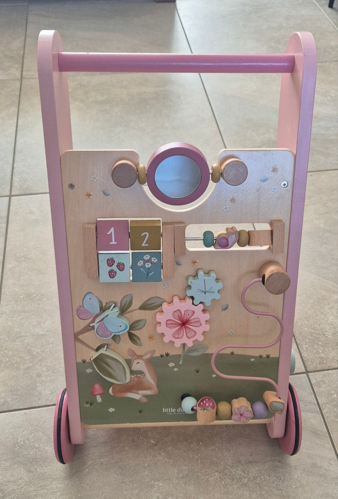 Little Dutch Houten Loopwagen met Activiteitenbord, Kinderen en Baby's, Speelgoed | Babyspeelgoed, Ophalen, Zo goed als nieuw