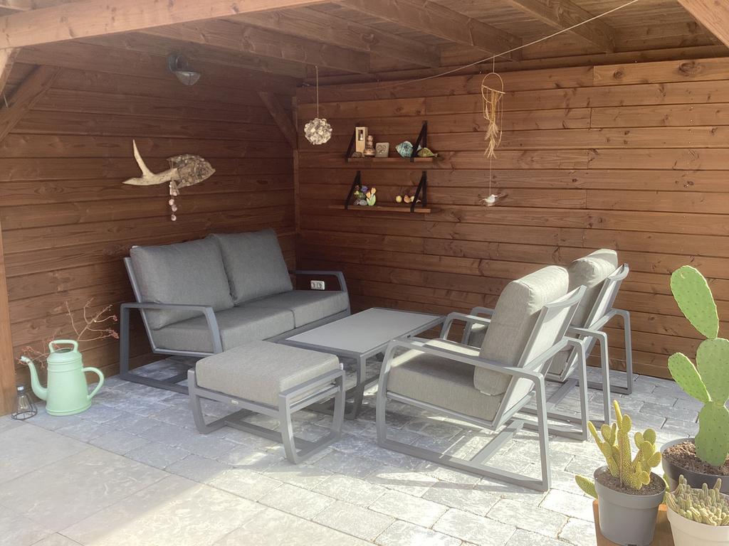 Taste 4so loungeset + hocker, 4 zitplaatsen, Bank, Aluminium, Ophalen of Verzenden