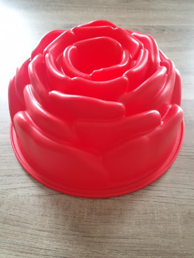 Bakvorm cake oven vorm siliconen roos groot, Ophalen of Verzenden, Taarten, Bakvorm