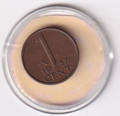 1 Cent 1957 Zeer Fraai, Verzenden, Koningin Juliana, 1 cent, Losse munt