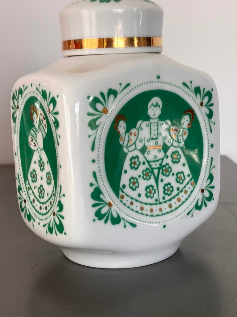 TEA CADDY van porselein, Ophalen of Verzenden