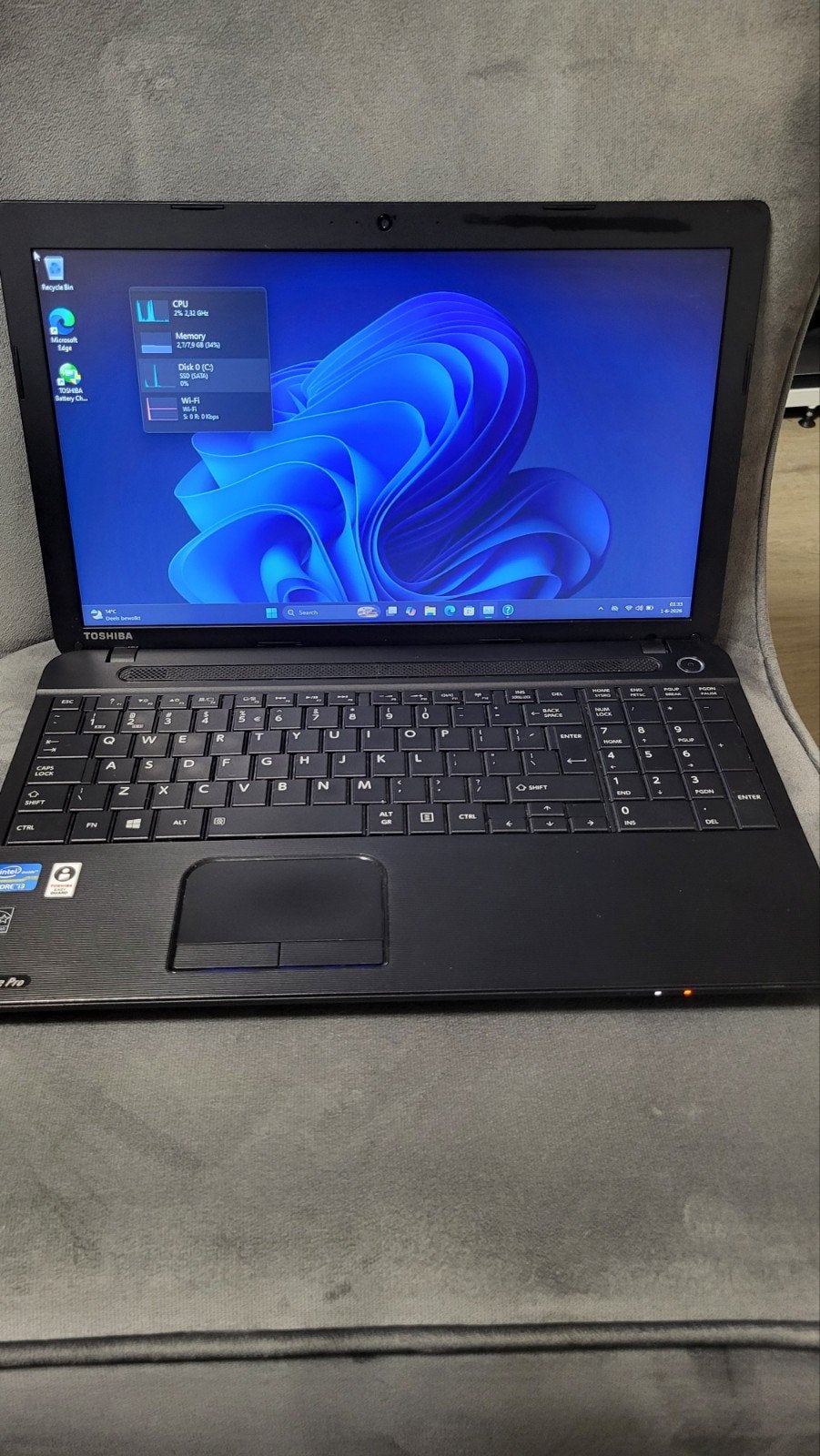 Laptop toshiba satellite  pro 15 inch, Computers en Software, Windows Laptops, Ophalen of Verzenden, 15 inch, 2 tot 3 Ghz