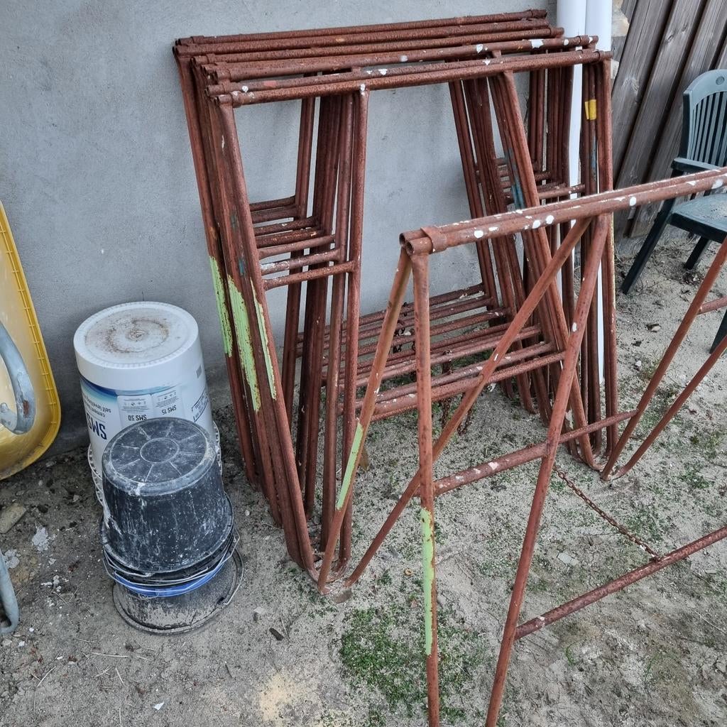 Metsel schragen 8x 120cm hoog 110cm breed, Doe-het-zelf en Verbouw, Steigers, Ophalen of Verzenden, Gebruikt, Overige typen, Minder dan 2 meter