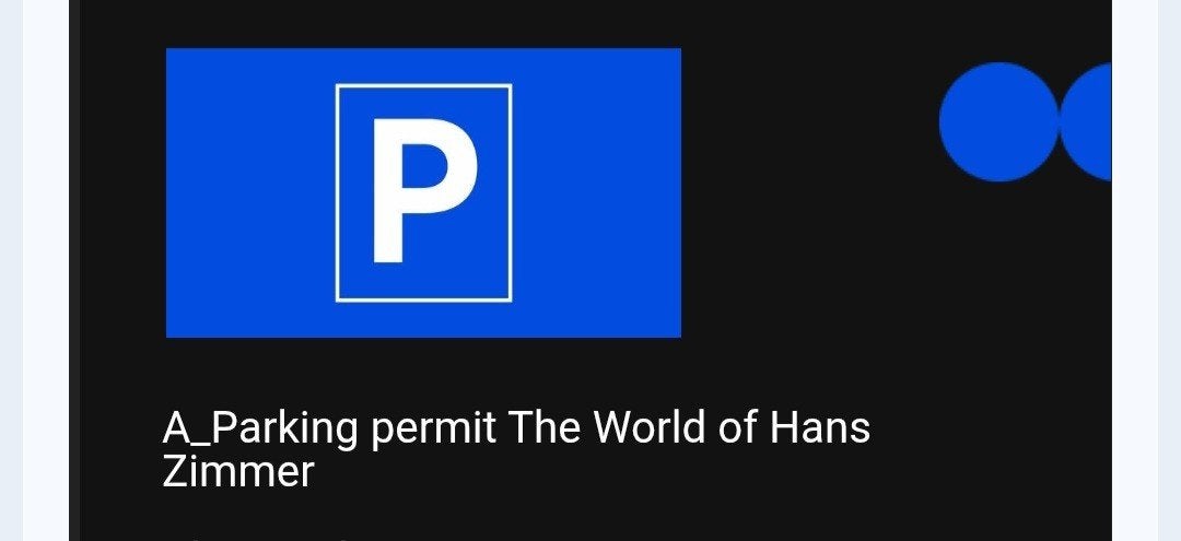 parkeerkaart concert Hans Zimmer 1 november 2026