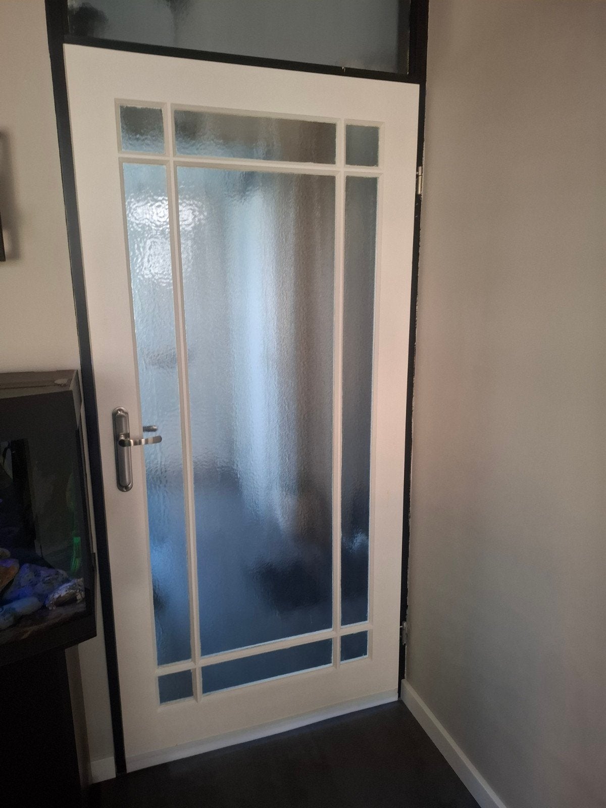 Binnendeur met glaspanelen, Doe-het-zelf en Verbouw, Deuren en Horren, Ophalen, Gebruikt, 80 tot 100 cm, Binnendeur