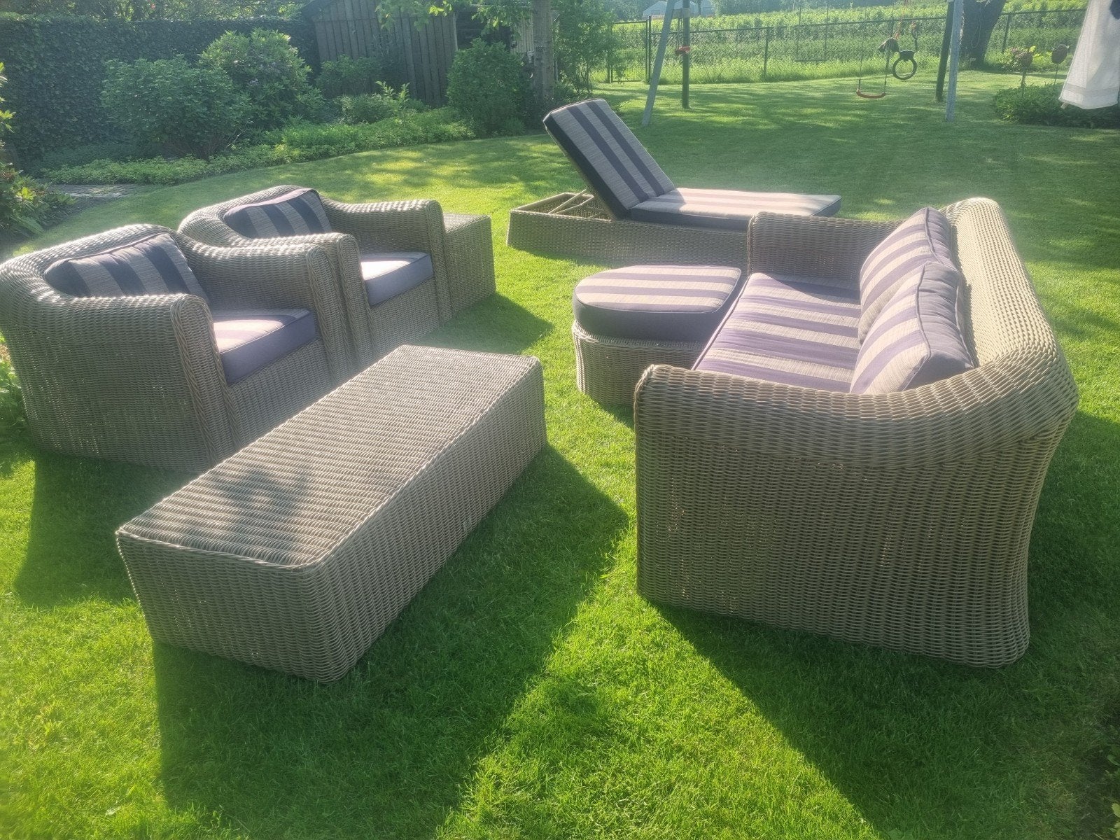 Loungeset, Tuin en Terras, Tuinsets en Loungesets, Gebruikt, Ophalen of Verzenden, Loungeset, Wicker