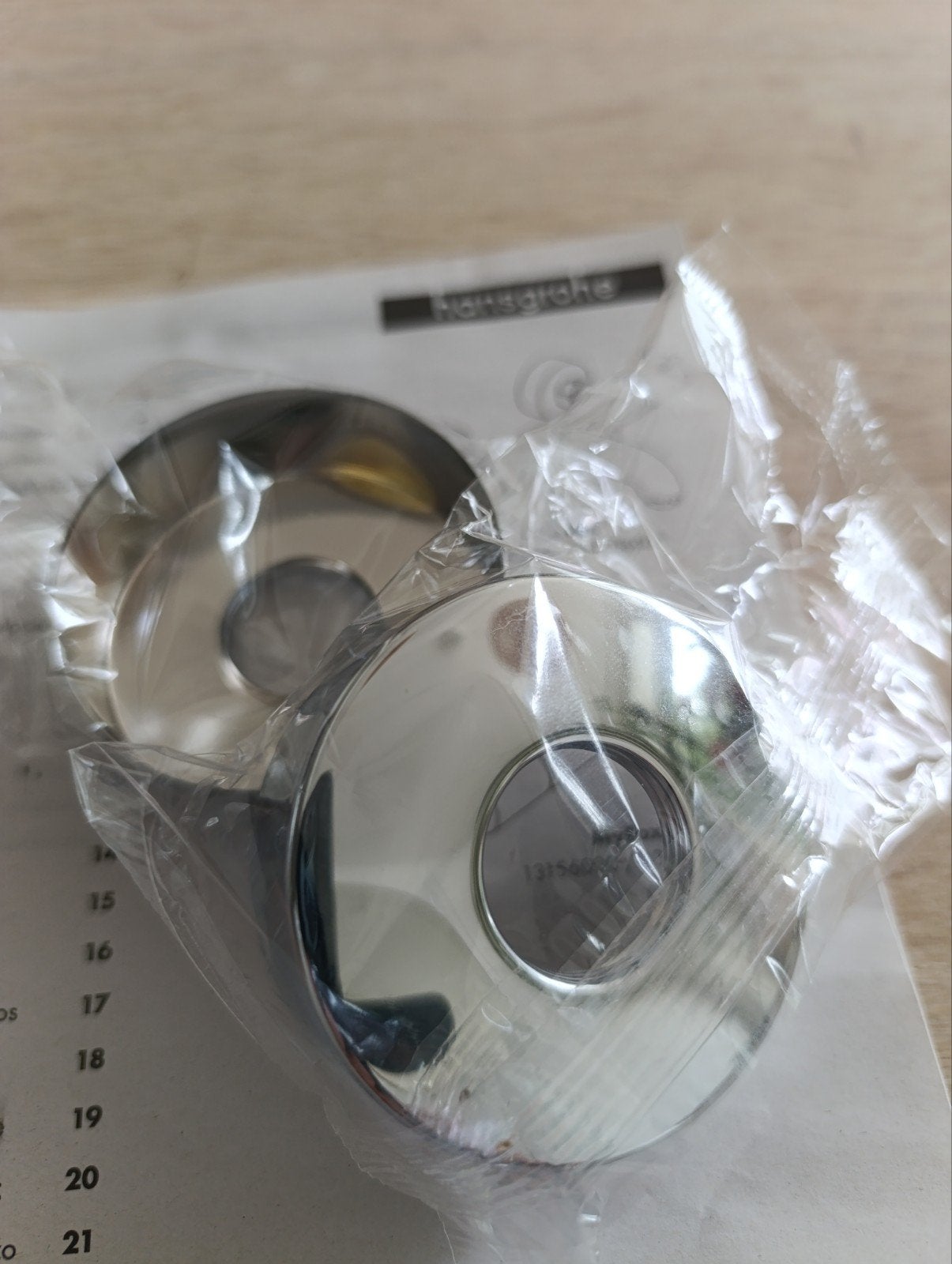 Hansgrohe Ecostat wandrosetten *Nieuw* 96467000, Ophalen of Verzenden, Nieuw, Chroom, Kraan
