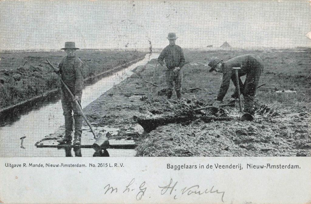 Nieuw-Amsterdam Baggelaars in de Veenderij VN2883, Ophalen, Voor 1920, Gelopen, Drenthe
