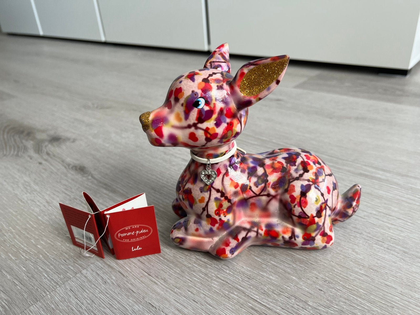 Origineel Pomme Pidou LuLu Bambi hertje / Spaarpot, Ophalen of Verzenden, Zo goed als nieuw, Steen, Aardewerk of Keramiek, Dier
