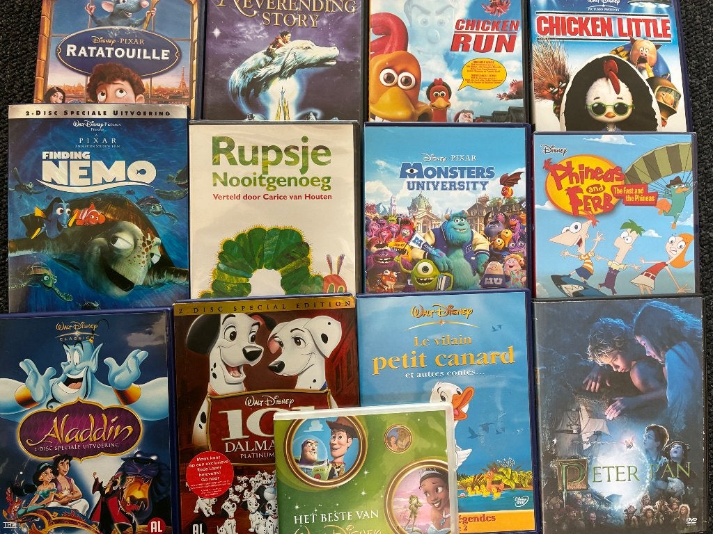 13 kinder DVD’s Disney en andere, (als) nieuw, samen 10 euro, Alle leeftijden, Ophalen of Verzenden, Zo goed als nieuw, Overige typen