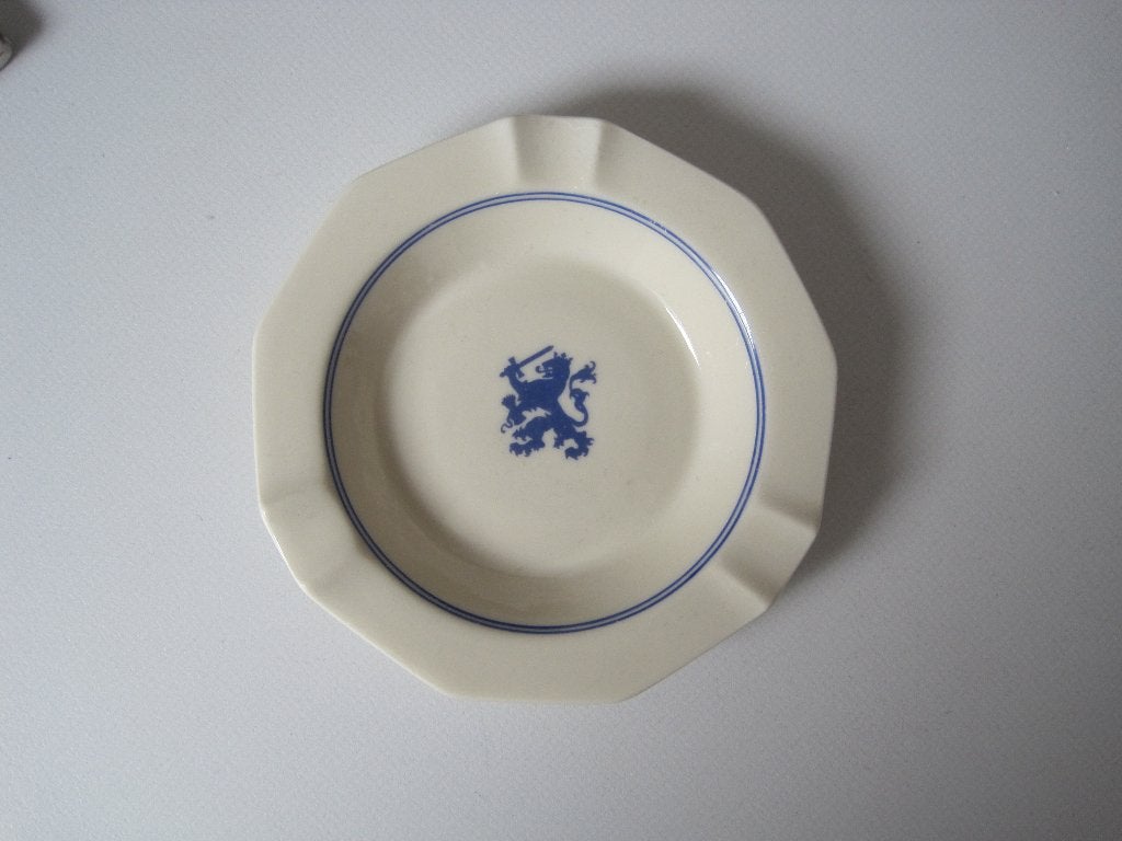 Porseleinen  Blauwe Leeuw asbak 12 cm., Ophalen of Verzenden, Zo goed als nieuw, Asbak